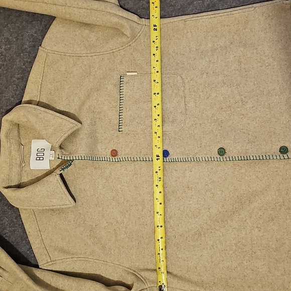 BDG Urban Outfitters Light Tan Jacket with Multicolor Buttons - Picture 3 of 5
